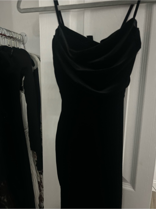 Windsor Dresses & Skirts - Windsor Black Velvet Cowl  Slip Dress